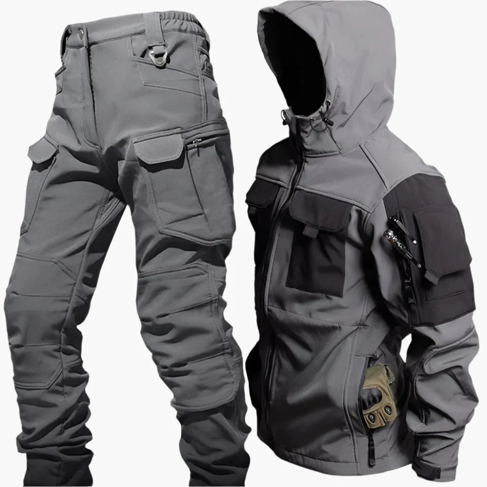 Softshell Outdoor Set voor Heren – Waterdichte Hoodie & Tactische Broek