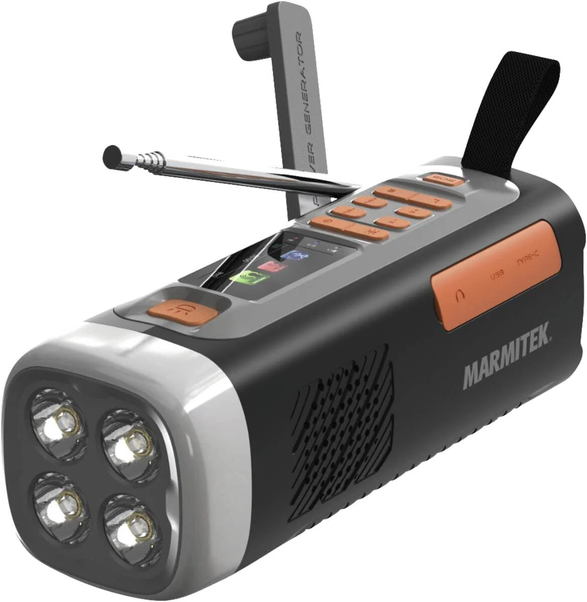 Marmitek RESQ 200 Outdoor Noodradio zwart
