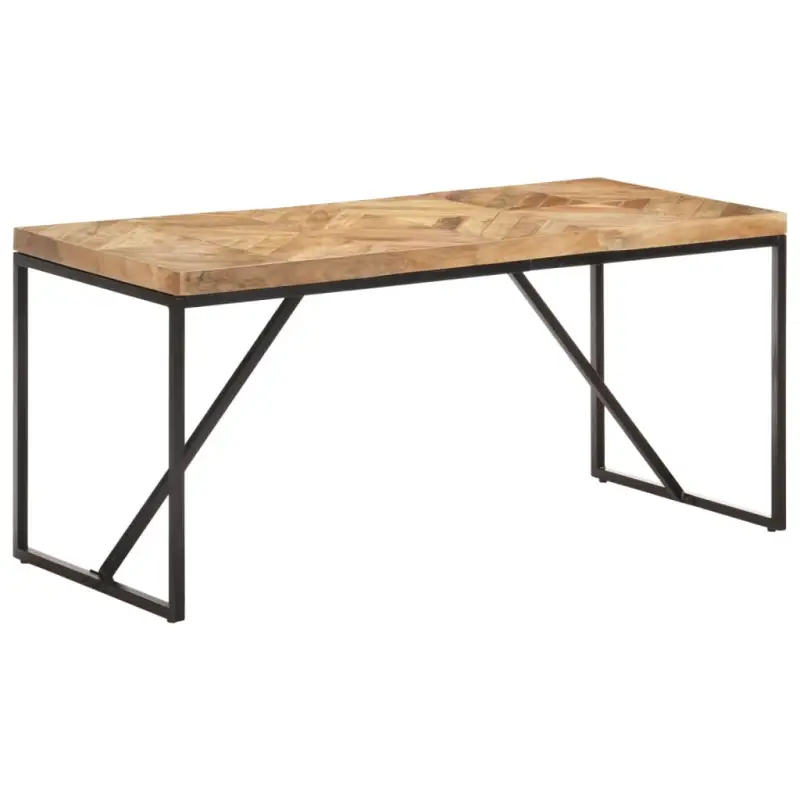 Massief acacia eettafel met industriële uitstraling voor woonkamer of keuken