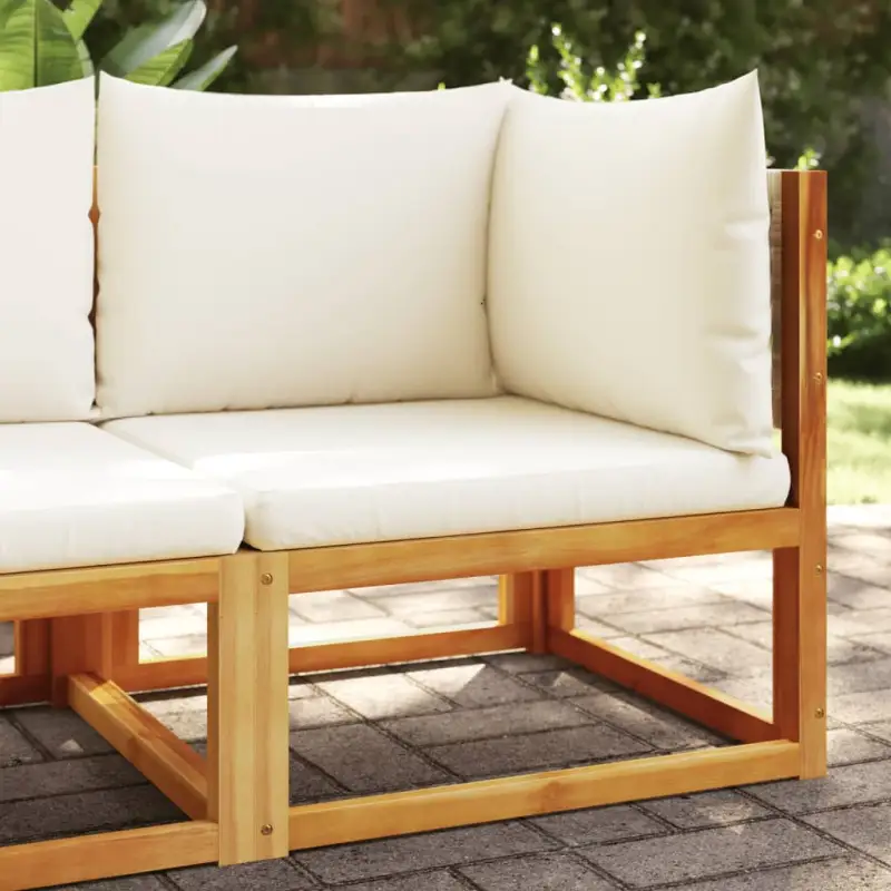 Massief Acaciahout Loungebank met comfortabele zitervaring en wasbare hoes