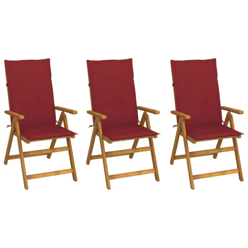 Massief acaciahout tuinstoelen met kussens en sets touwtjes levering bevat