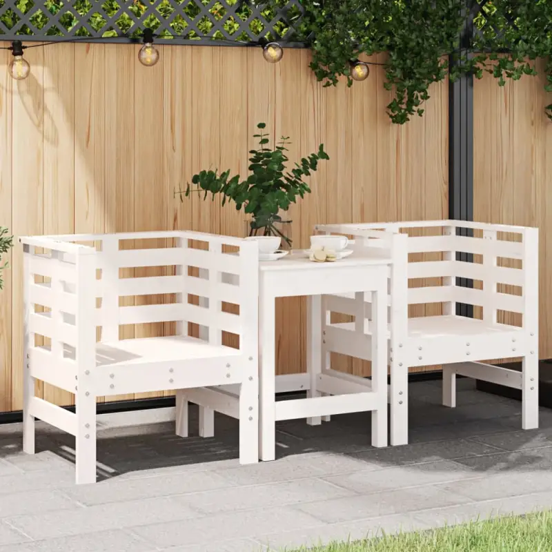 Massief grenenhout tuinstoelen voor gezellige tuin of terras leestijd