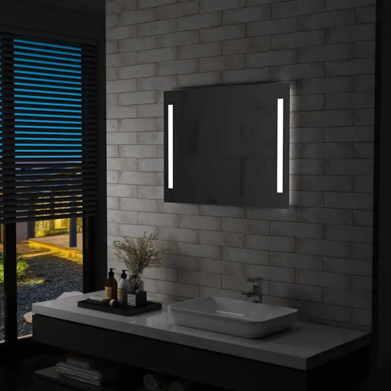 Mat witte badkamerspiegel met LED verlichting inclusief levering bevat