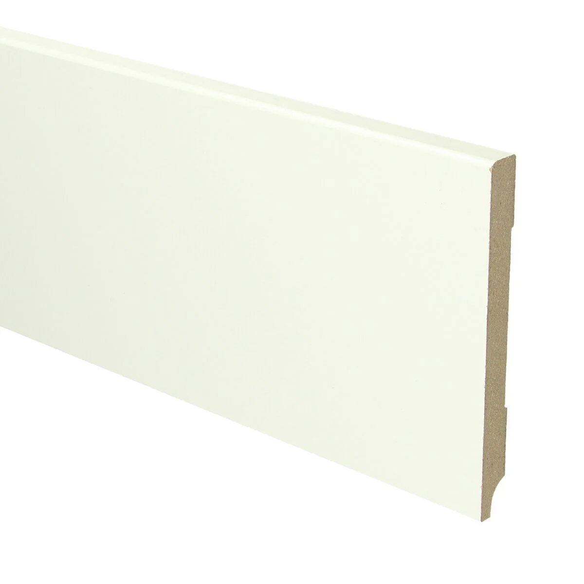 MDF Moderne Plint 120×12 RAL 9010 Zuiver Wit 16029