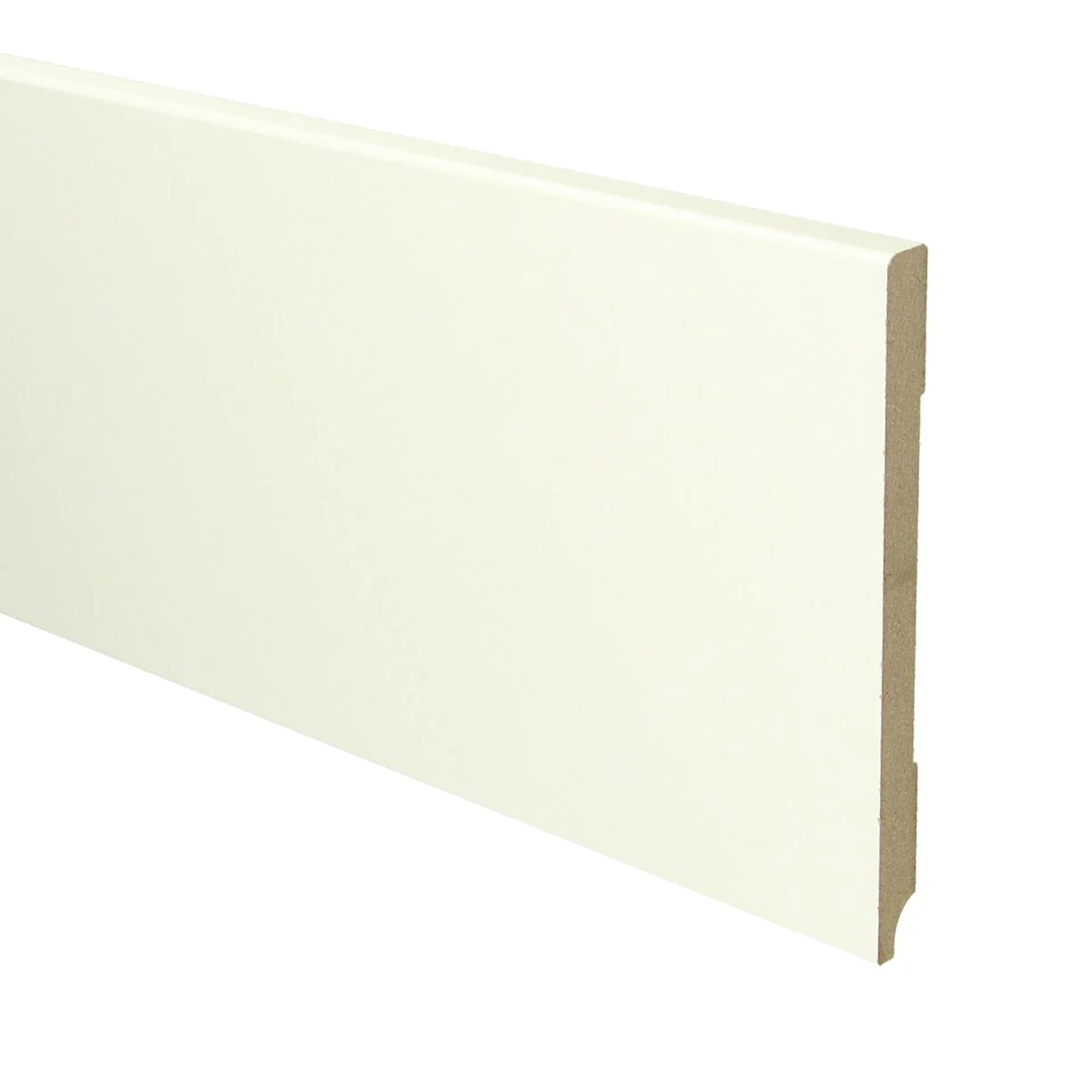 MDF Moderne Plint 150×12 RAL 9010 Zuiver Wit 16026