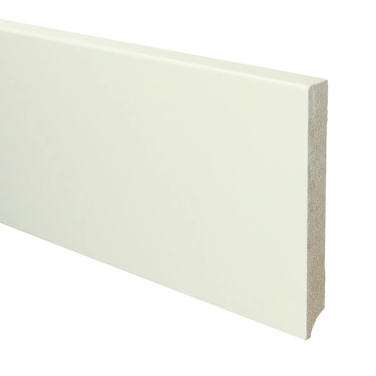 MDF Moderne Plint 150×18 RAL 9010 Zuiver Wit 16035