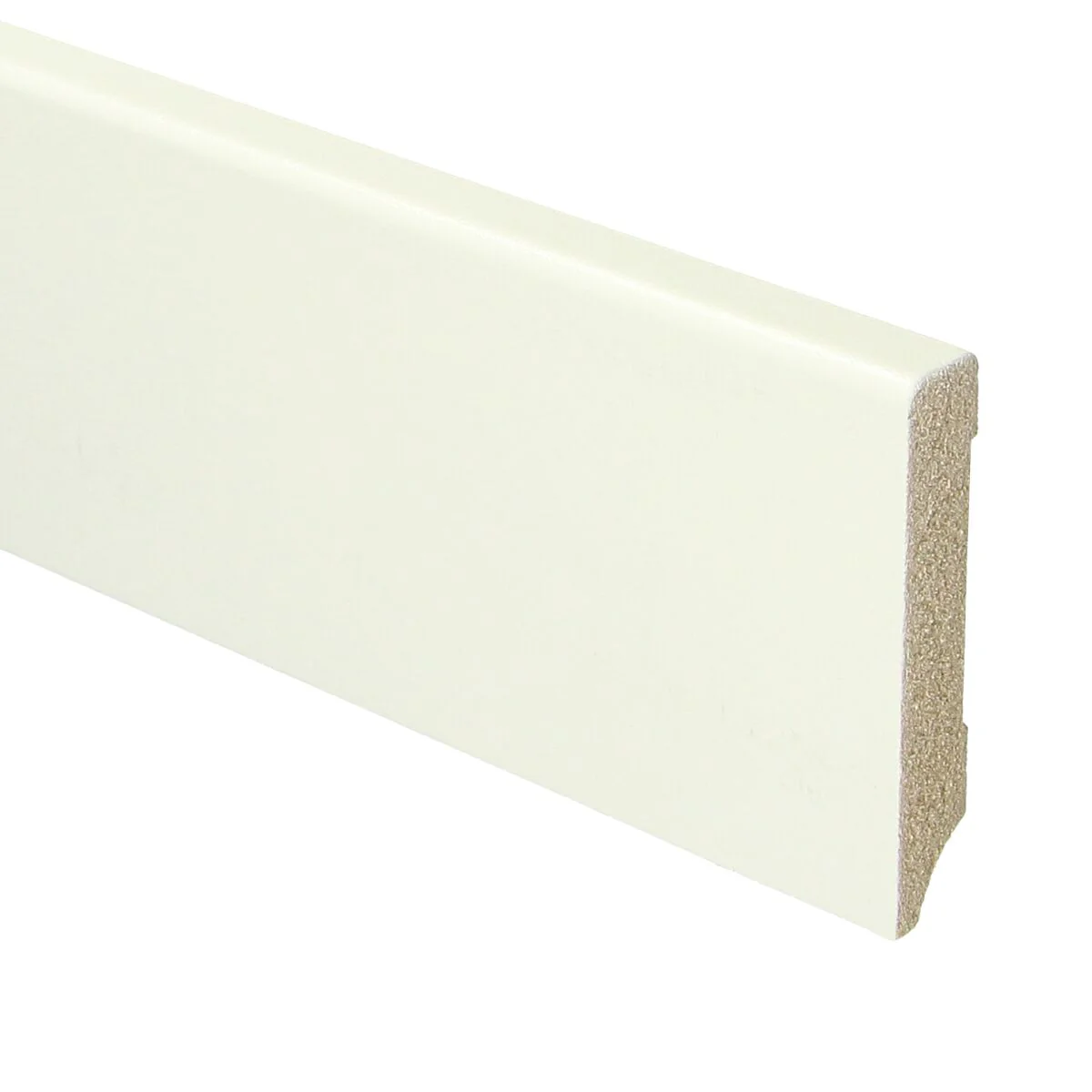 MDF Moderne Plint 70×12 RAL 9010 Zuiver Wit 16030