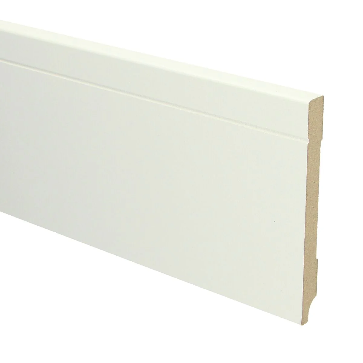 MDF Tijdloze Plint 120×12 RAL 9010 Zuiver Wit 16092