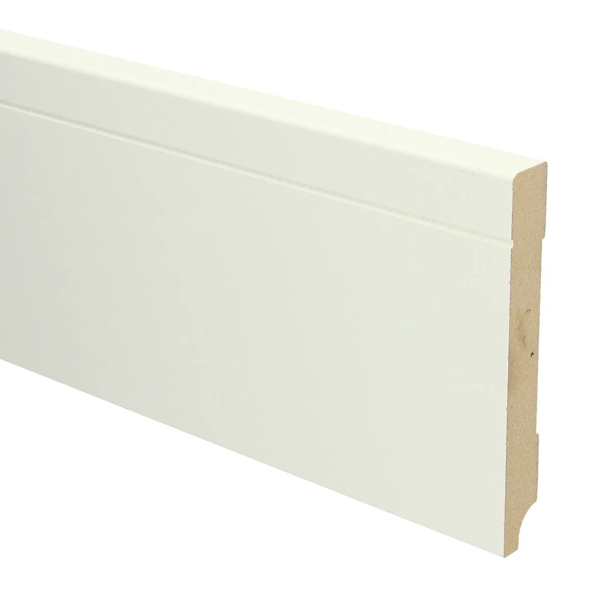 MDF Tijdloze Plint 120×15 RAL 9010 Zuiver Wit 16094