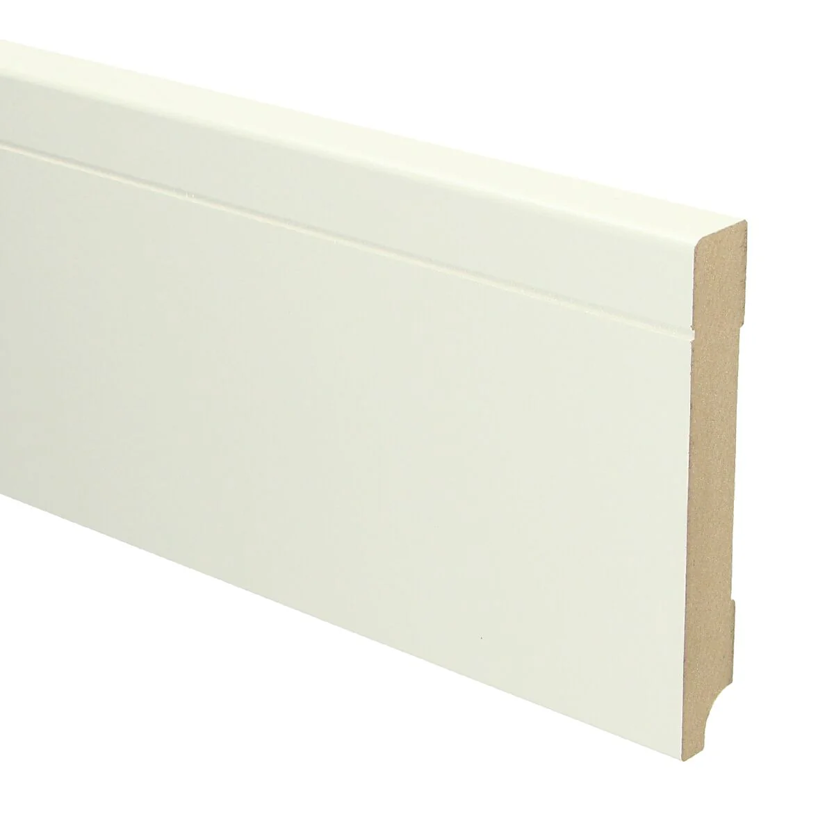 MDF Tijdloze Plint 120×18 RAL 9010 Zuiver Wit 16097