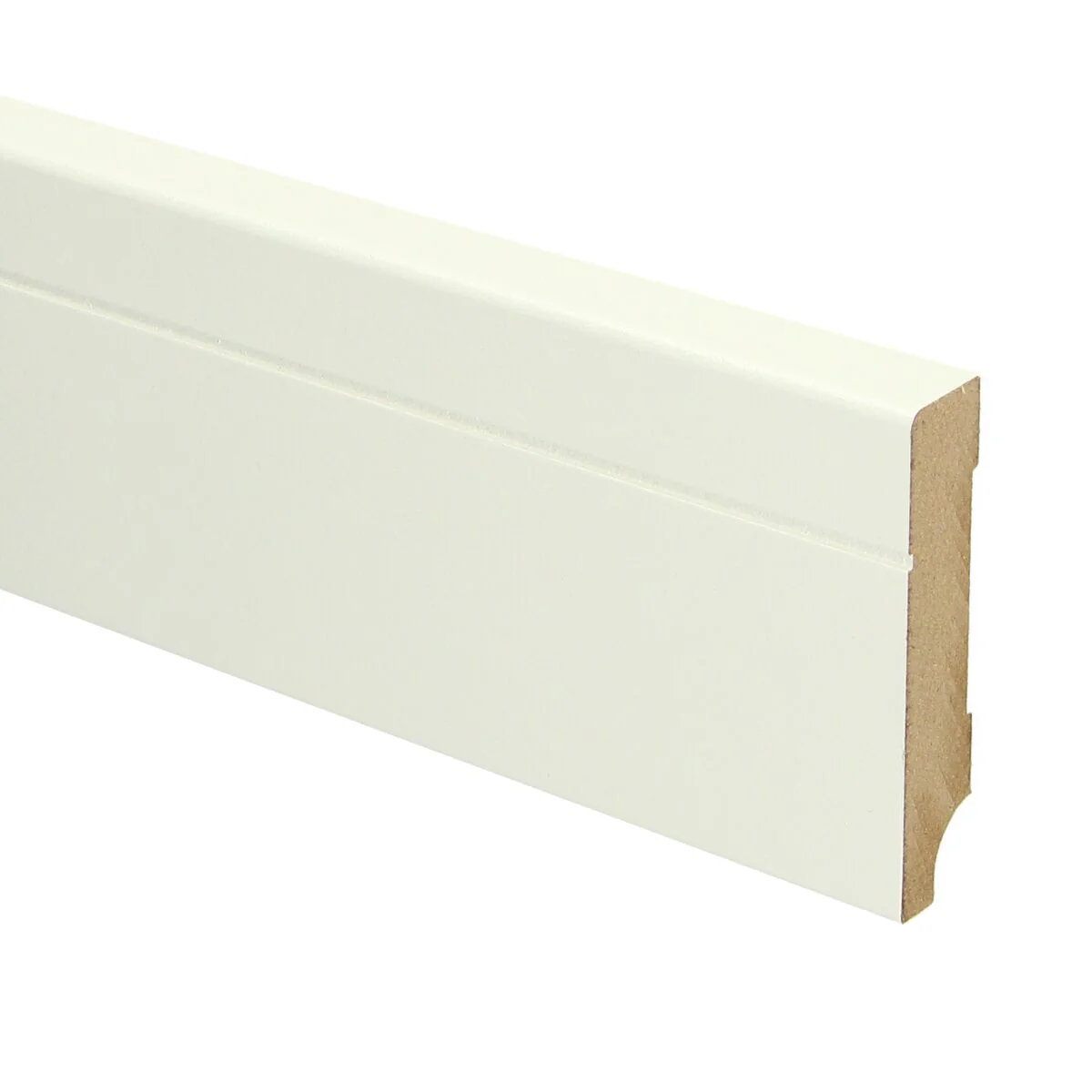 MDF Tijdloze Plint 70×12 RAL 9010 Zuiver Wit 16090