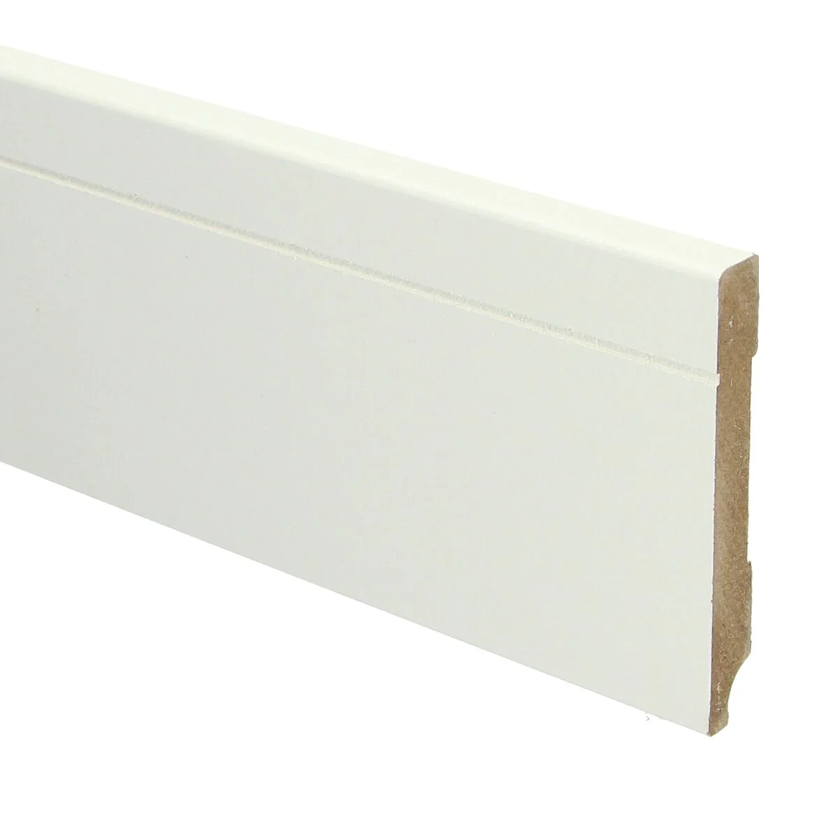 MDF Tijdloze Plint 90×12 RAL 9010 Zuiver Wit 16091