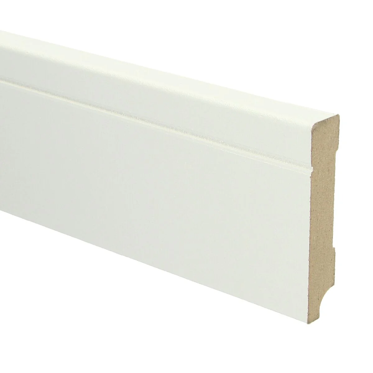 MDF Tijdloze Plint 90×18 RAL 9010 Zuiver Wit 16096