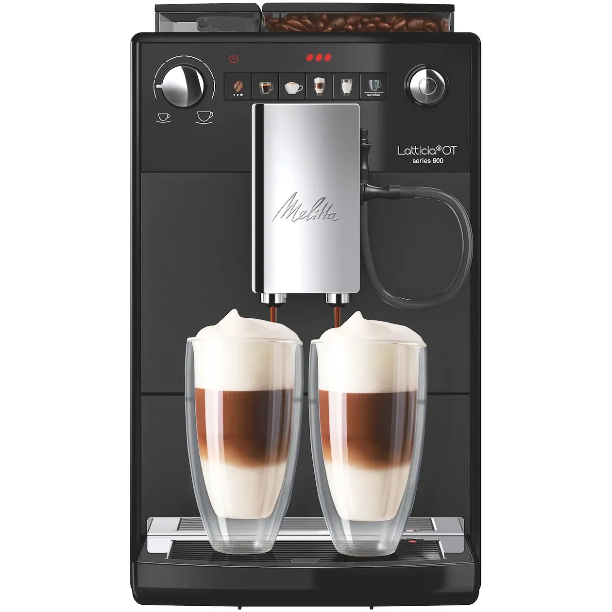 Melitta Latticia OT Frosted Black met Melklans F300-103
