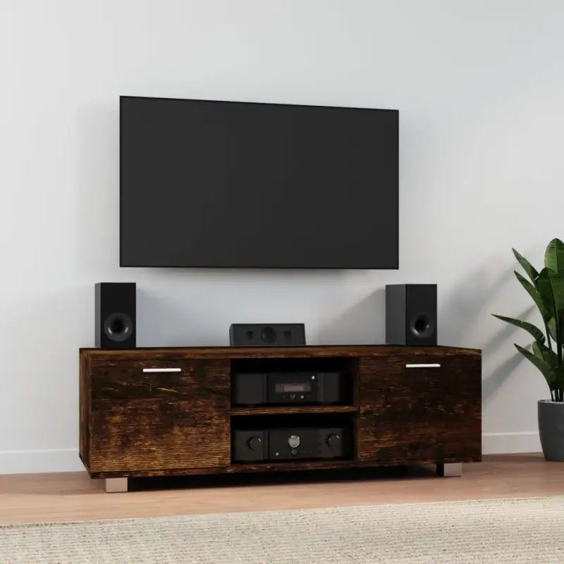 Modern tv-meubel van bewerkt hout voor stijlvolle en stevige opbergruimte