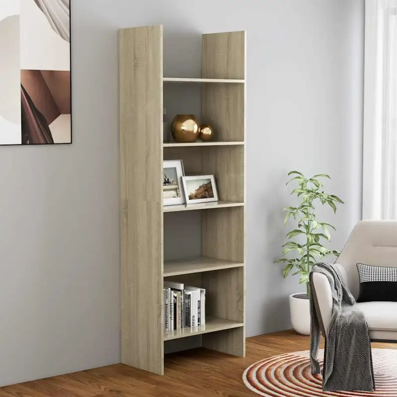 Moderne boekenkast van bewerkt hout voor een stijlvolle uitstraling