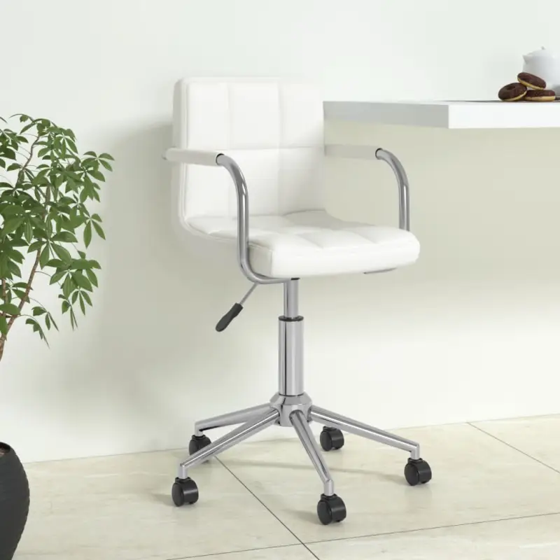 Moderne draaibare bureaustoel met kunstlederen bekleding