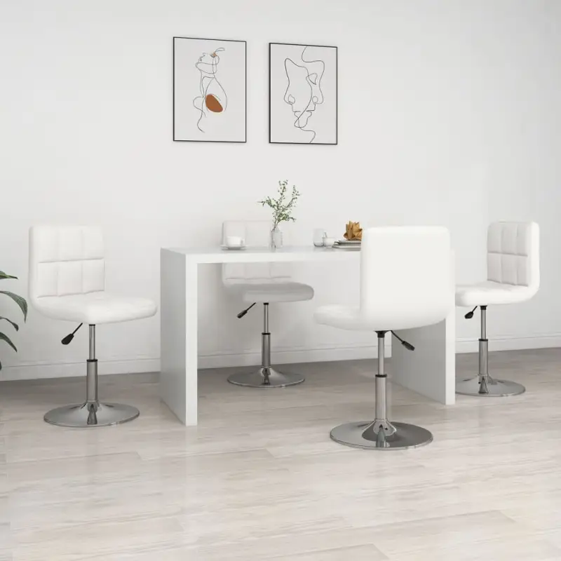 Moderne eetkamerstoelen met kunstlederen bekleding en comfort