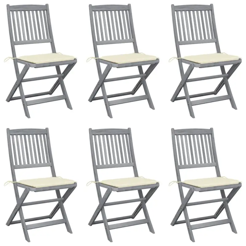 Moderne massief acaciahout tuinstoelen met kussens voor buiten eten