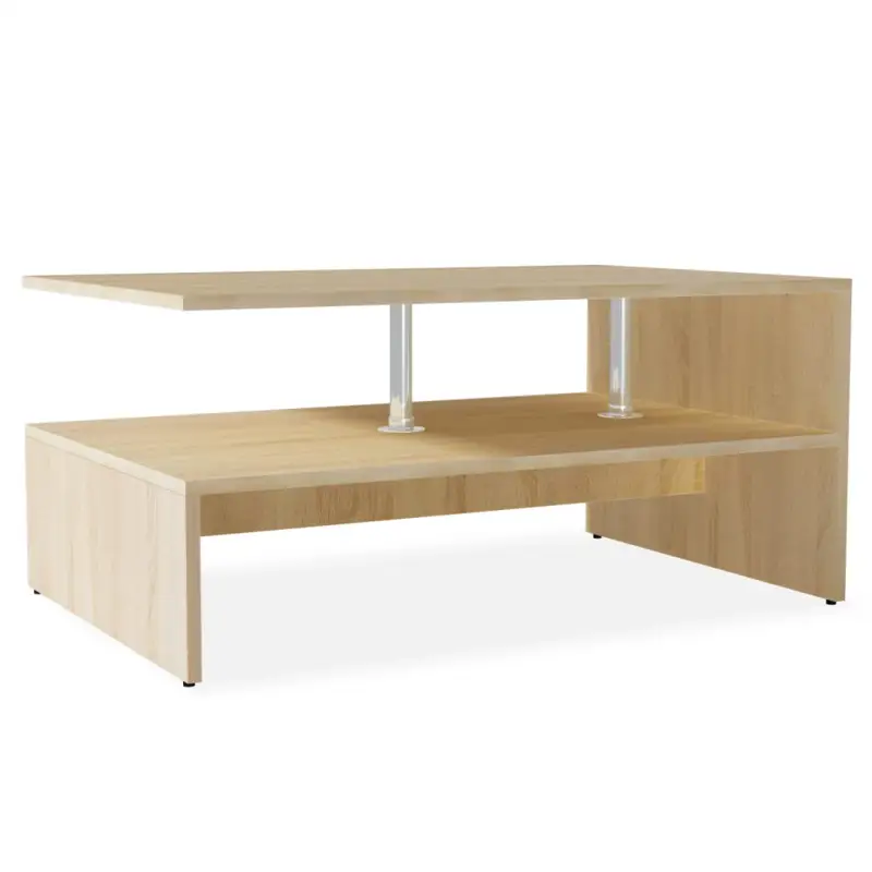 Moderne salontafel van bewerkt hout met PVC-randen