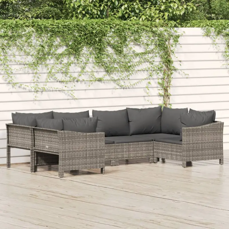 Moderne tuin loungeset met poly rattan en armleuning links