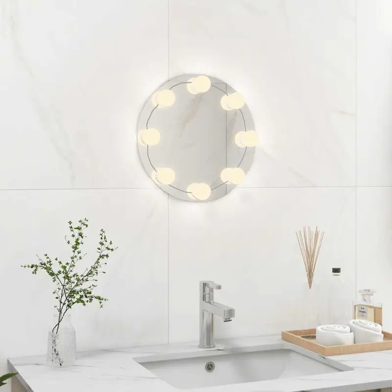 Moderne wandspiegel met LED-verlichting voor slaapkamer en woonkamer