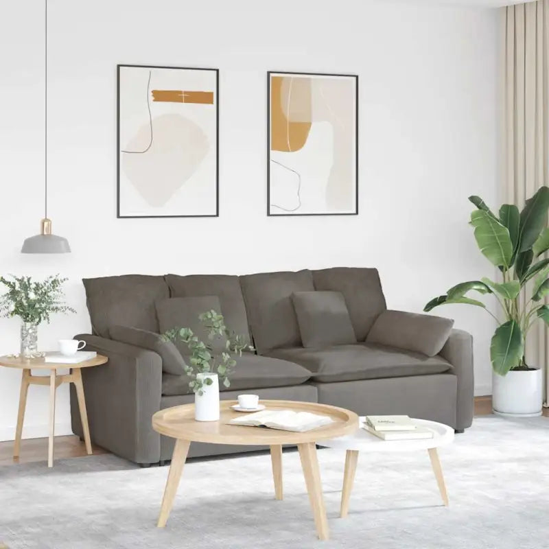 Modulaire bank met elegante armleuningen en perfecte totale afmetingen