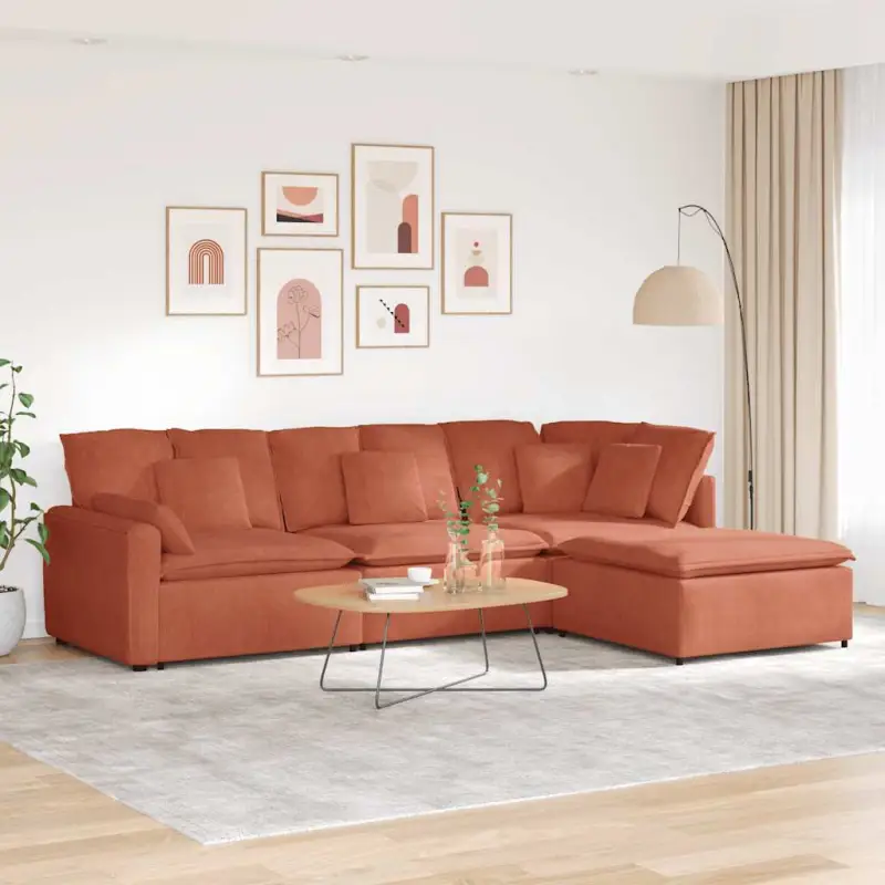 Modulaire bank met elegante vormgeving en perfecte afmetingen zitting