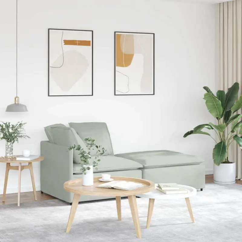 Modulaire bank voor dagelijks gebruik met elegante vormgeving en totale afmetingen
