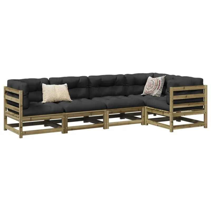 Modulaire loungeset met hoogte rugleuning voor comfortabele zitervaring