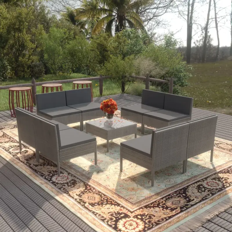 Modulaire tuinset met voetensteun en tafel voor ultiem ontspanning