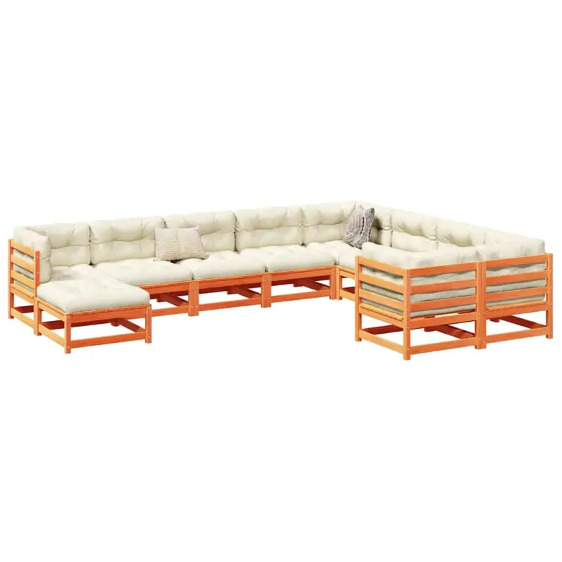 Modulaire tuinset van massief grenenhout voor een comfortabele zitervaring