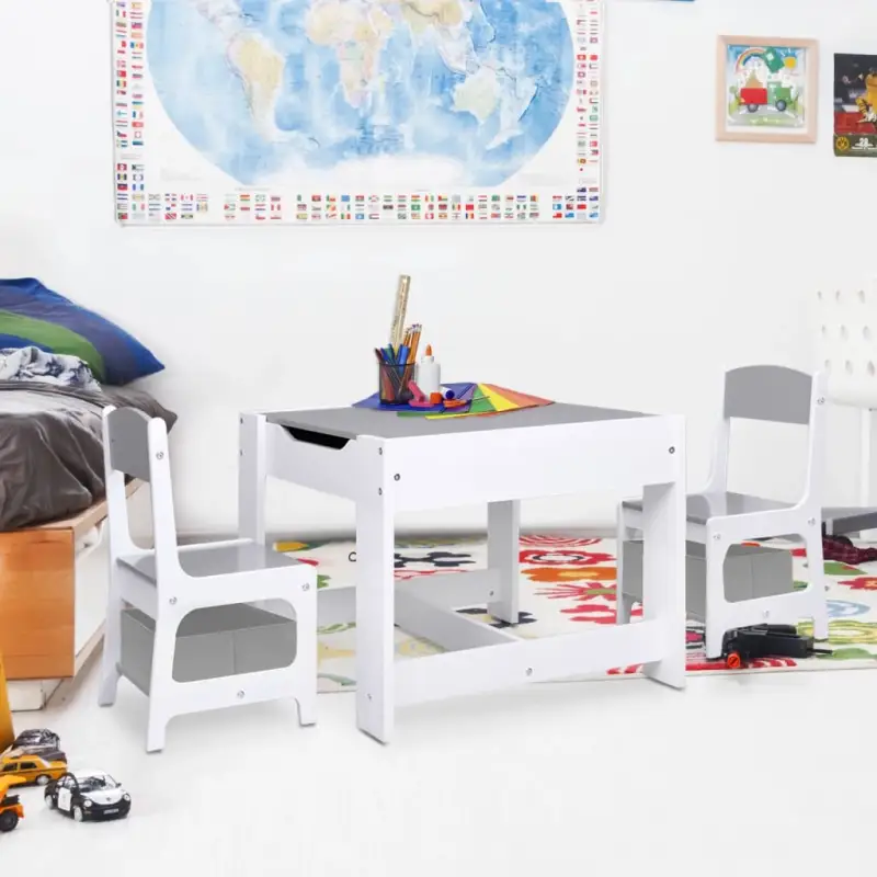 Multifunctioneel kindertafel en -stoelenset voor baby’s en peuters