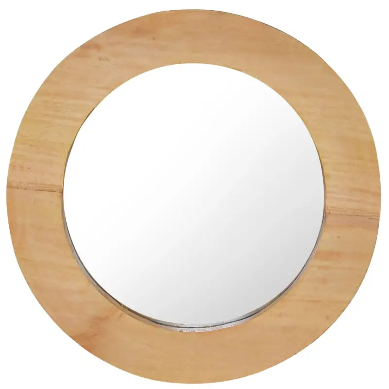 Natuurlijke teakhouten spiegel met rustiek houten frame