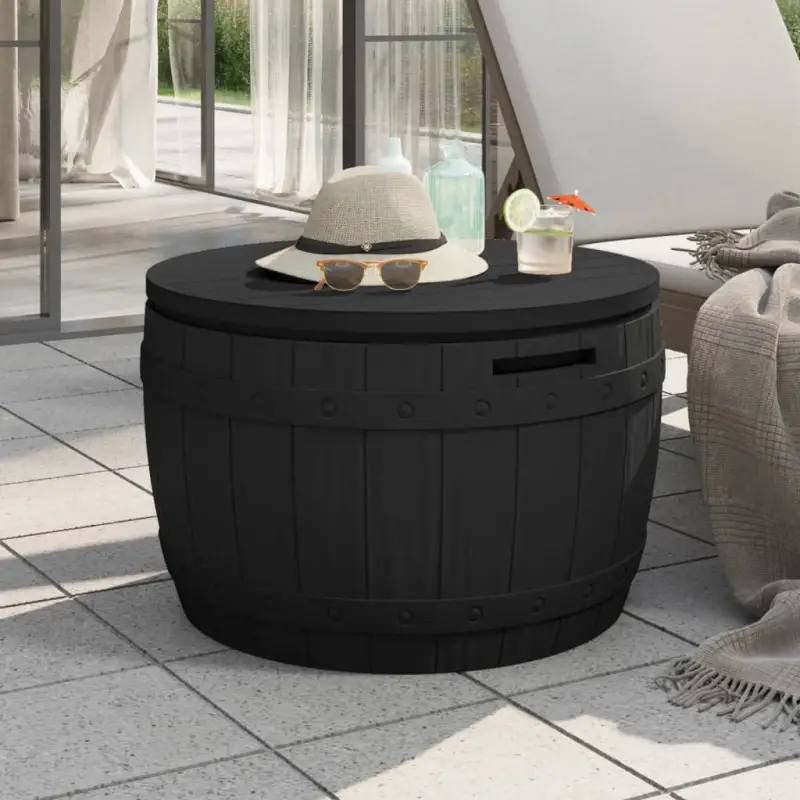 Opbergbox met imitatiehout structuur voor tuin en buitengebruik