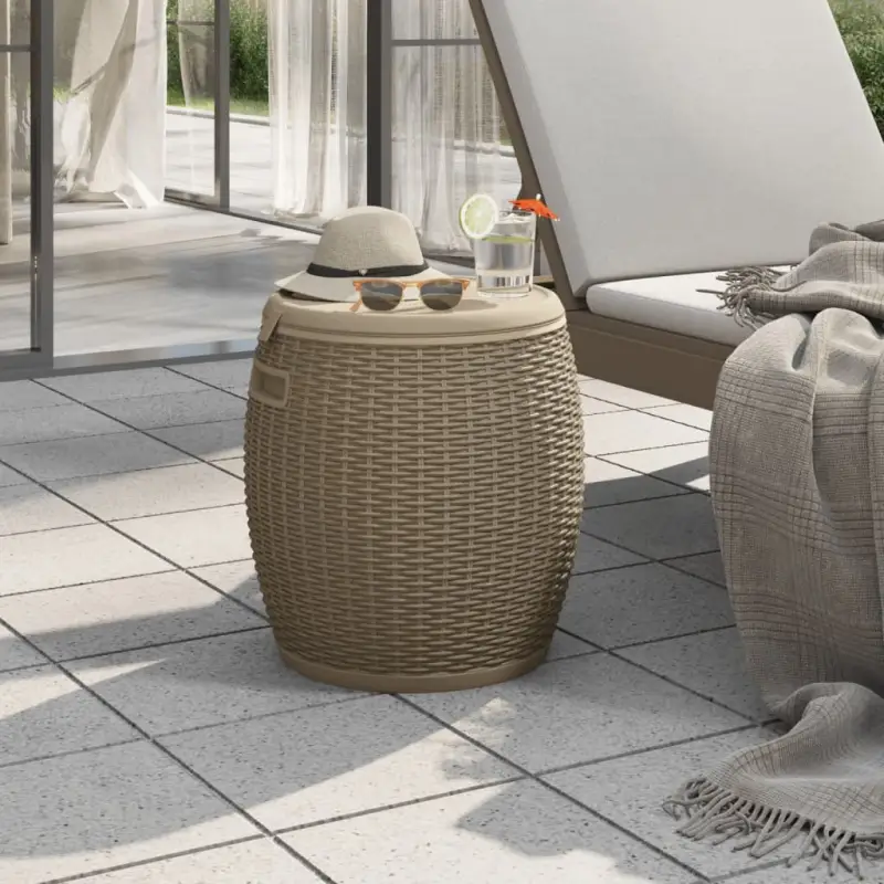 Opbergboxen voor buiten met imitatie rattan structuur en veelzijdig gebruik