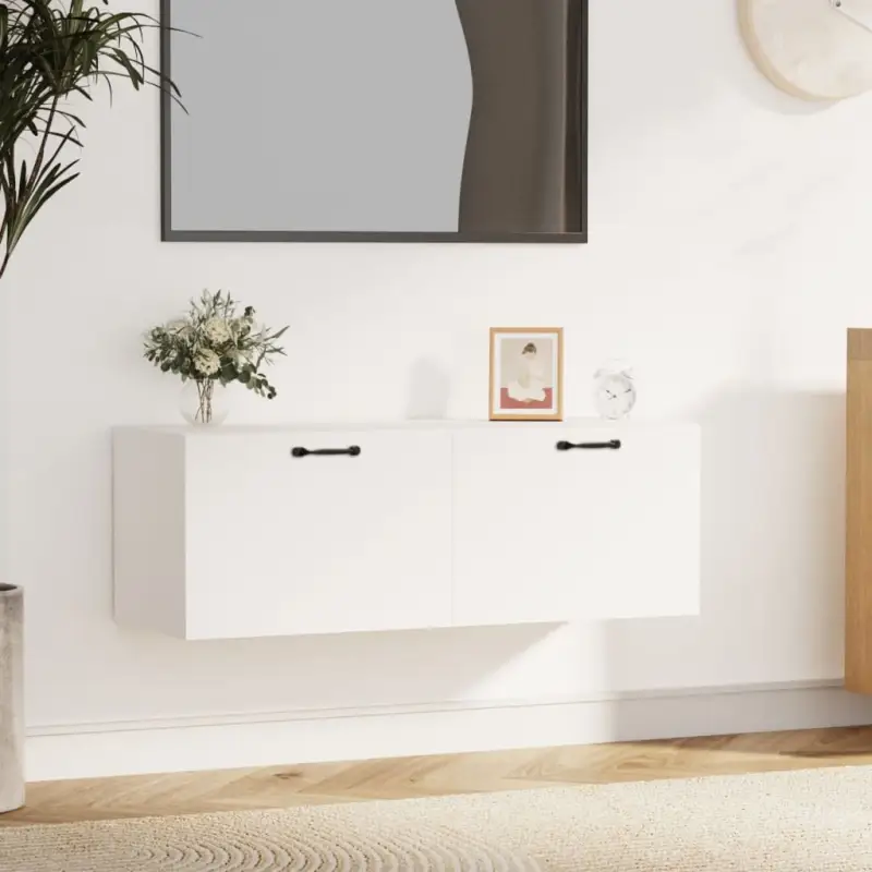 Opbergkast van bewerkt hout voor muurbevestiging en decoratie