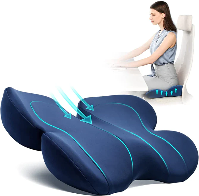 OrthoComfort Zitkussen met Traagschuim en Ergonomische Vorm