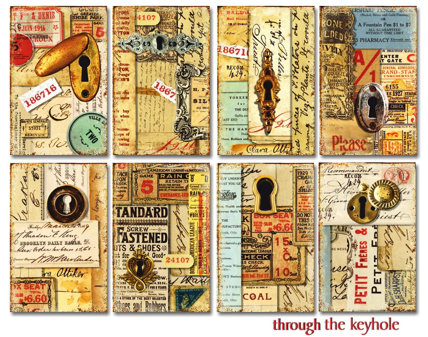 Decorer –  Through the keyhole 7×10,8 cm scrapbook papier
