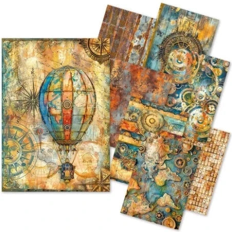 Ciao Bella – Past time craftmix mixed A5 paper pack (8 pcs)