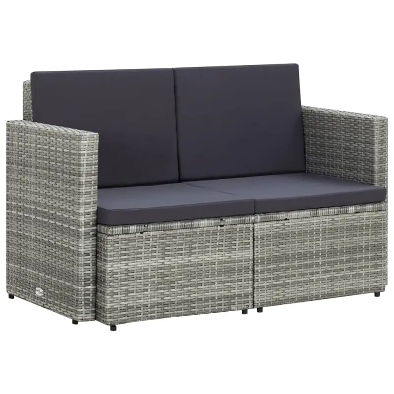 Poly rattan loungebank voor tuin en terrasâ stijlvol en waterbestendig
