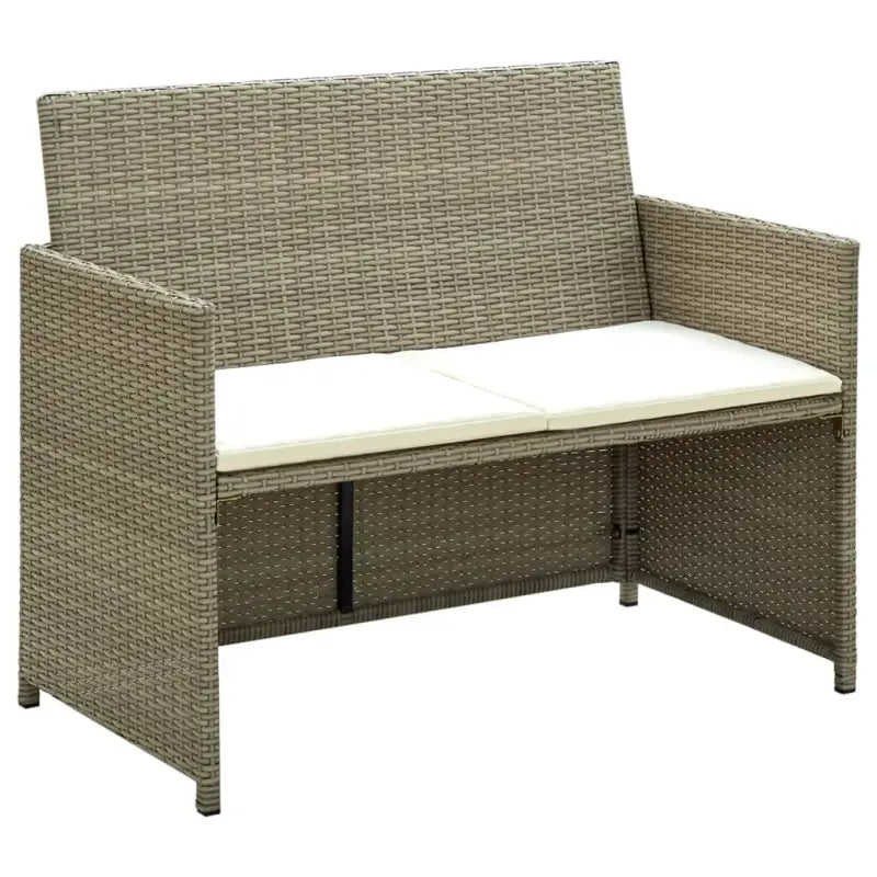 Poly rattan loungebank voor tuin of terras levering bevat stijlvolle zitplek