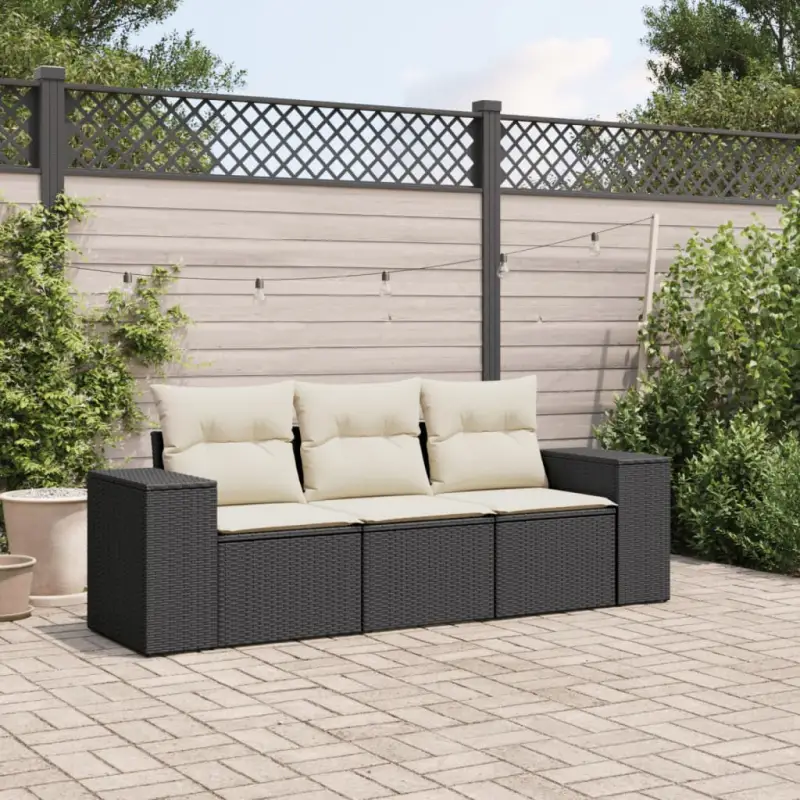 Poly rattan loungeset met gepoedercoat staal afmetingen en waterdichte tas