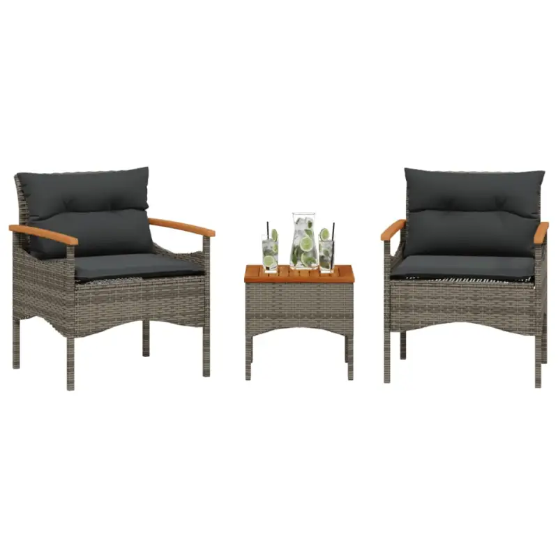 Poly Rattan Loungeset voor een comfortabele zitervaring en eenvoudig schoonmaken