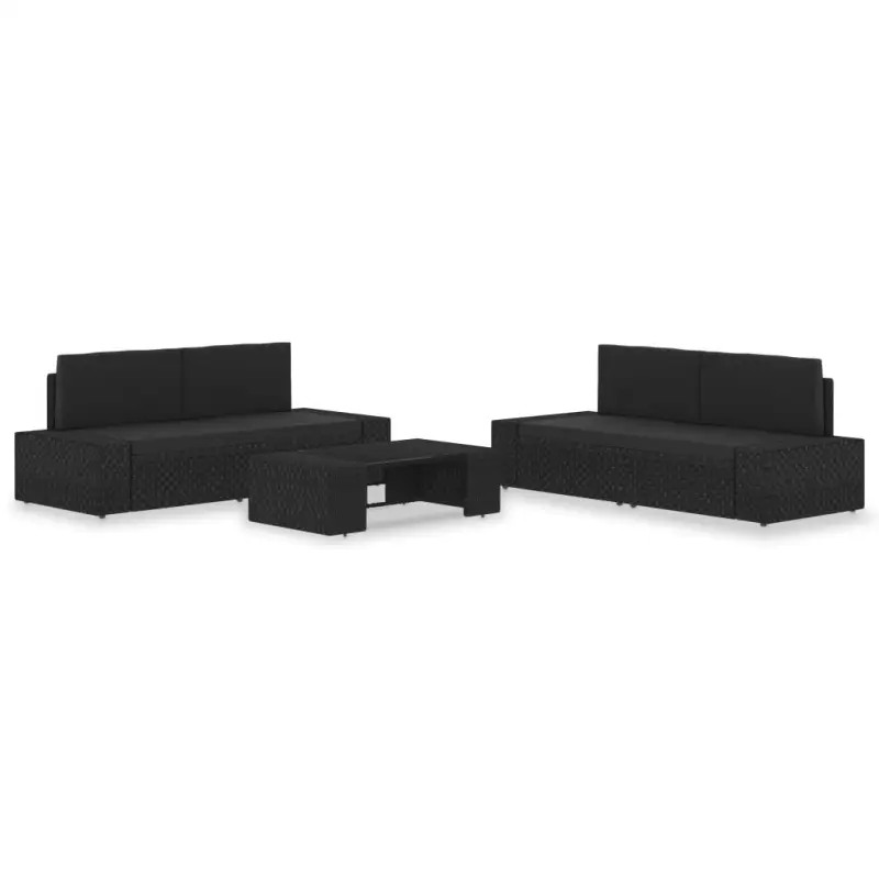 Poly rattan loungeset voor stijlvolle en comfortabele tuinbijeenkomsten