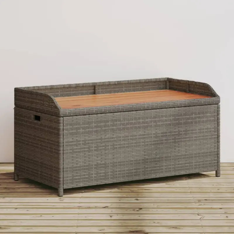 Poly rattan tuinbank met opbergbakje voor andere spullen en waterdichte tas