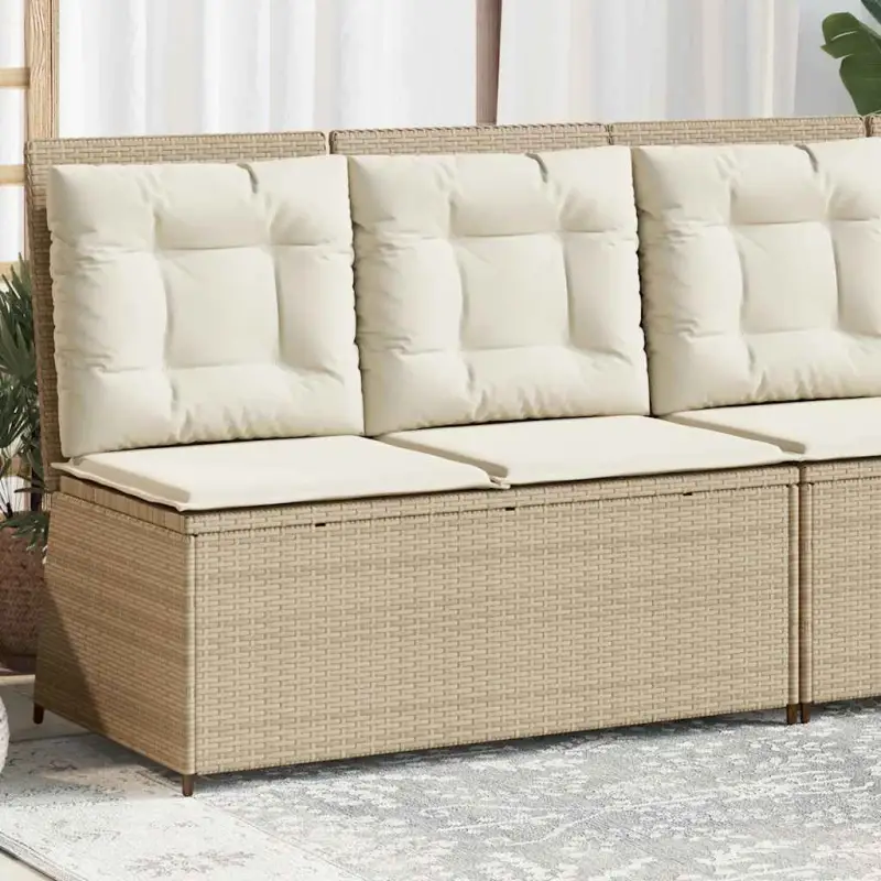 Poly rattan tuinbank voor een comfortabele zitervaring met wasbare hoes