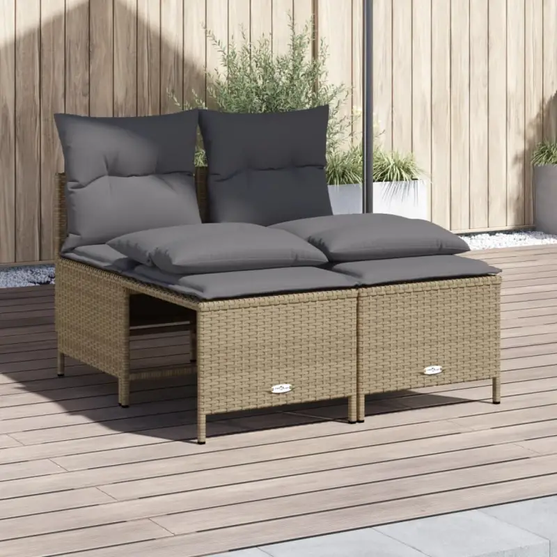 Poly rattan tuinset met comfortabele zitervaring en wasbare hoes