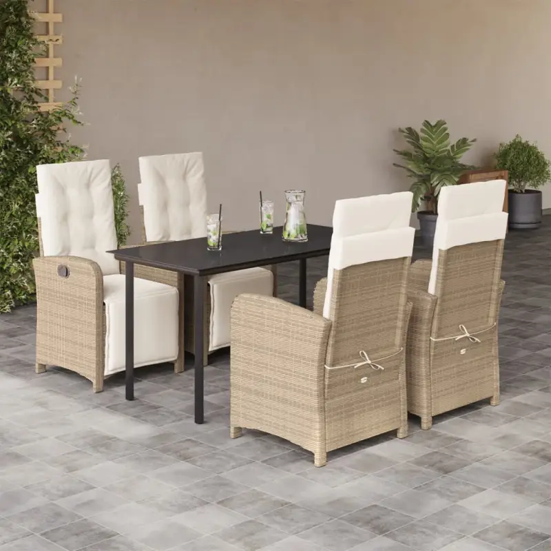 Poly rattan tuinset voor een comfortabele zitervaring en gemakkelijk schoonmaken
