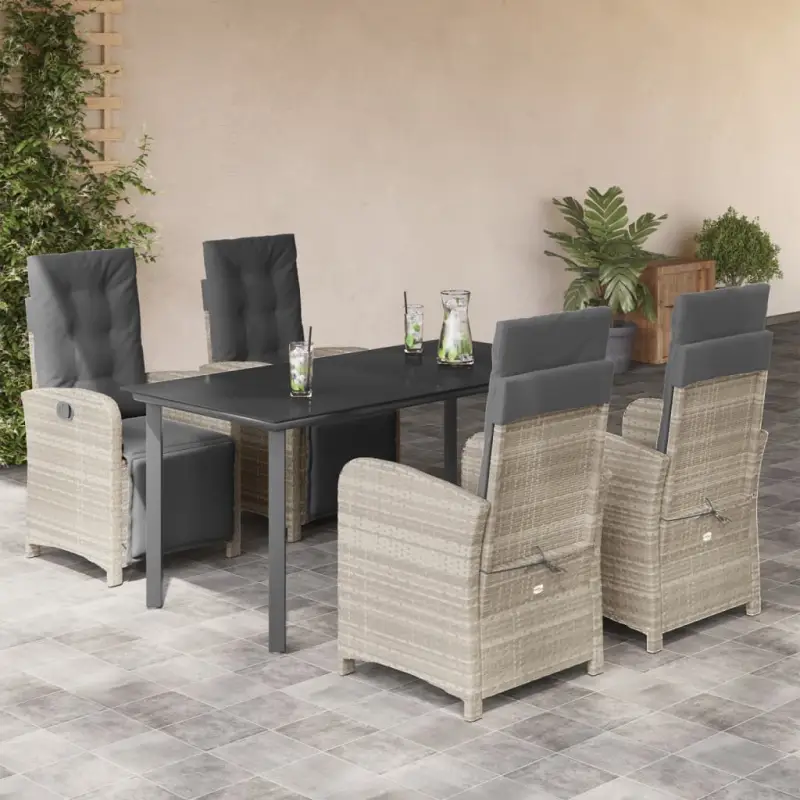 Poly rattan tuinset voor een comfortabele zitervaring gemakkelijk schoonmaken